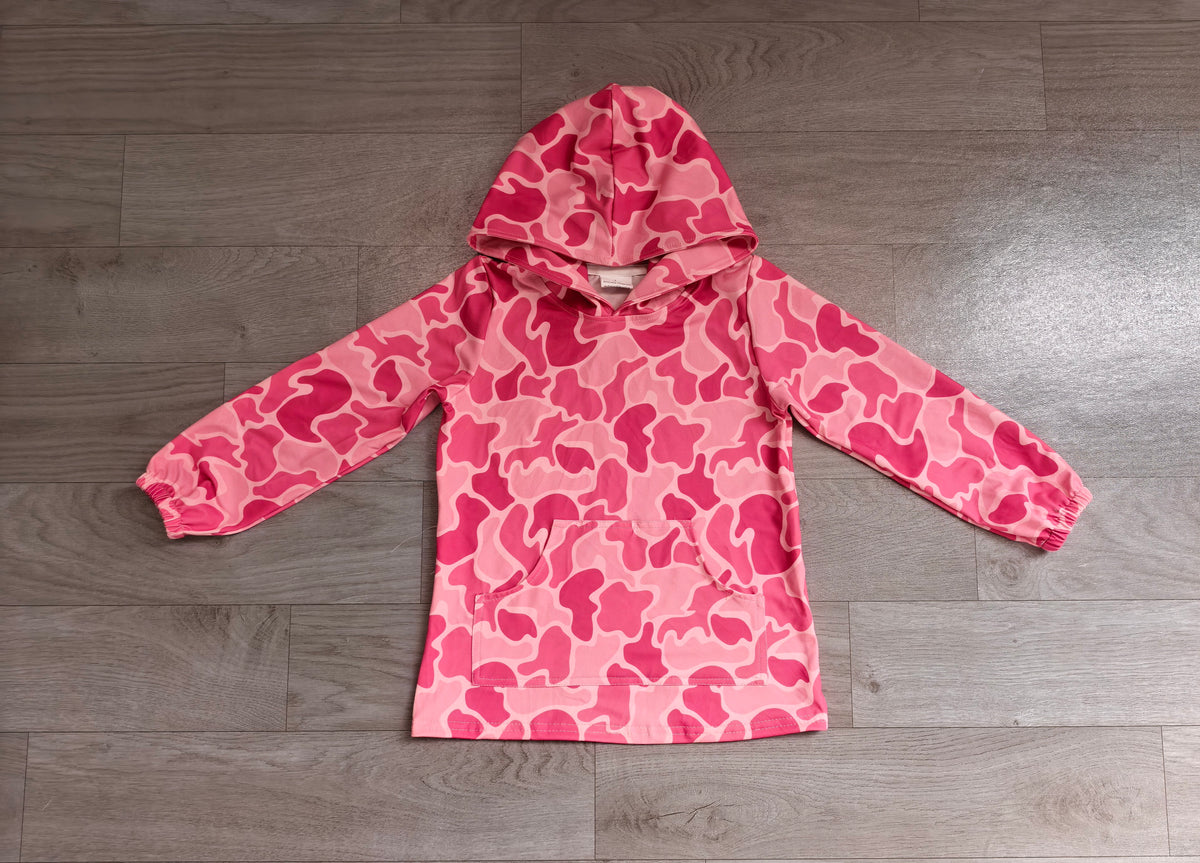 Baby Girls Long Sleeve Pink Camo Hoodies Tops