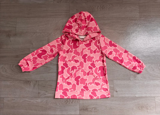 Baby Girls Pink Camo Hooded Long Sleeve Tee Shirts Tops Preorder