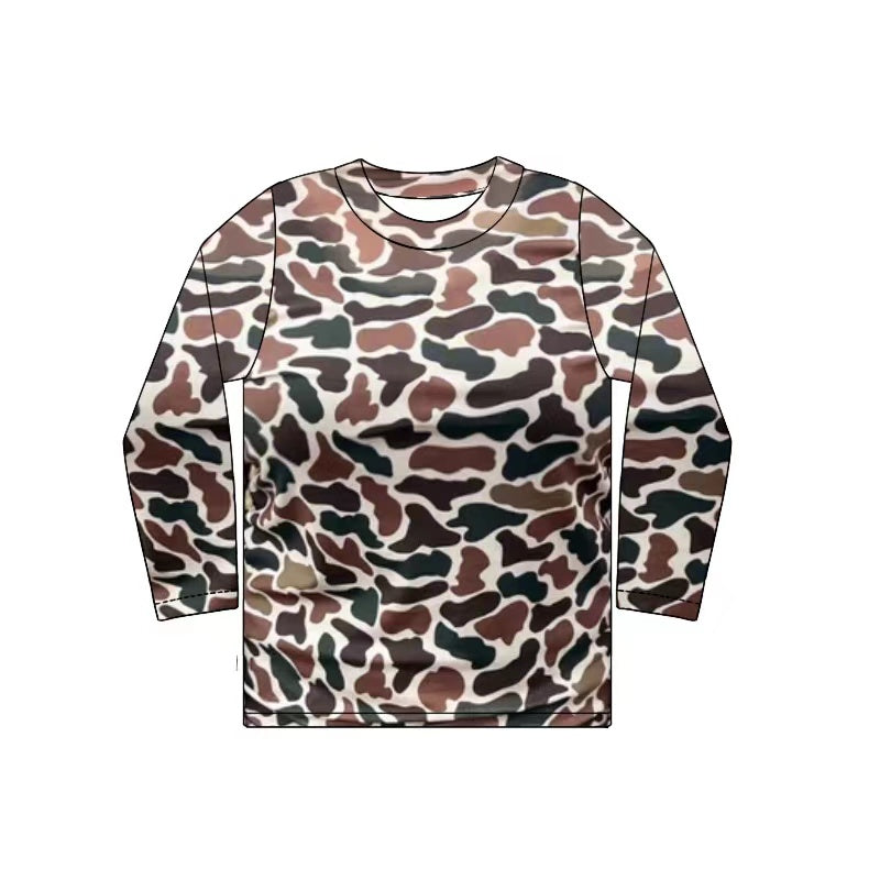 Adult Women Duck Brown Camo Long Sleeve Tee Shirts Tops Preorder