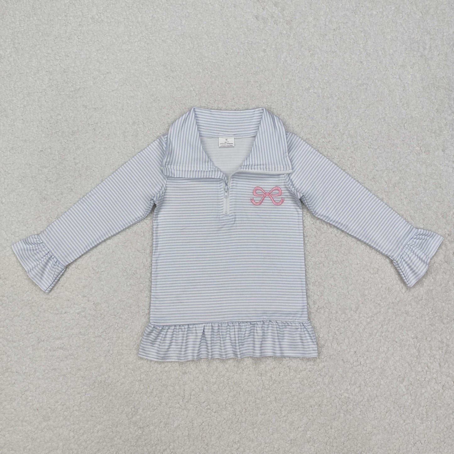 Sibling Baby Boys Girls Long Sleeve Embroidery Half Zipper Pullovers Top