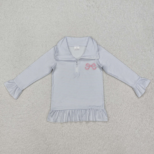 Sibling Baby Boys Girls Long Sleeve Embroidery Half Zipper Pullovers Top