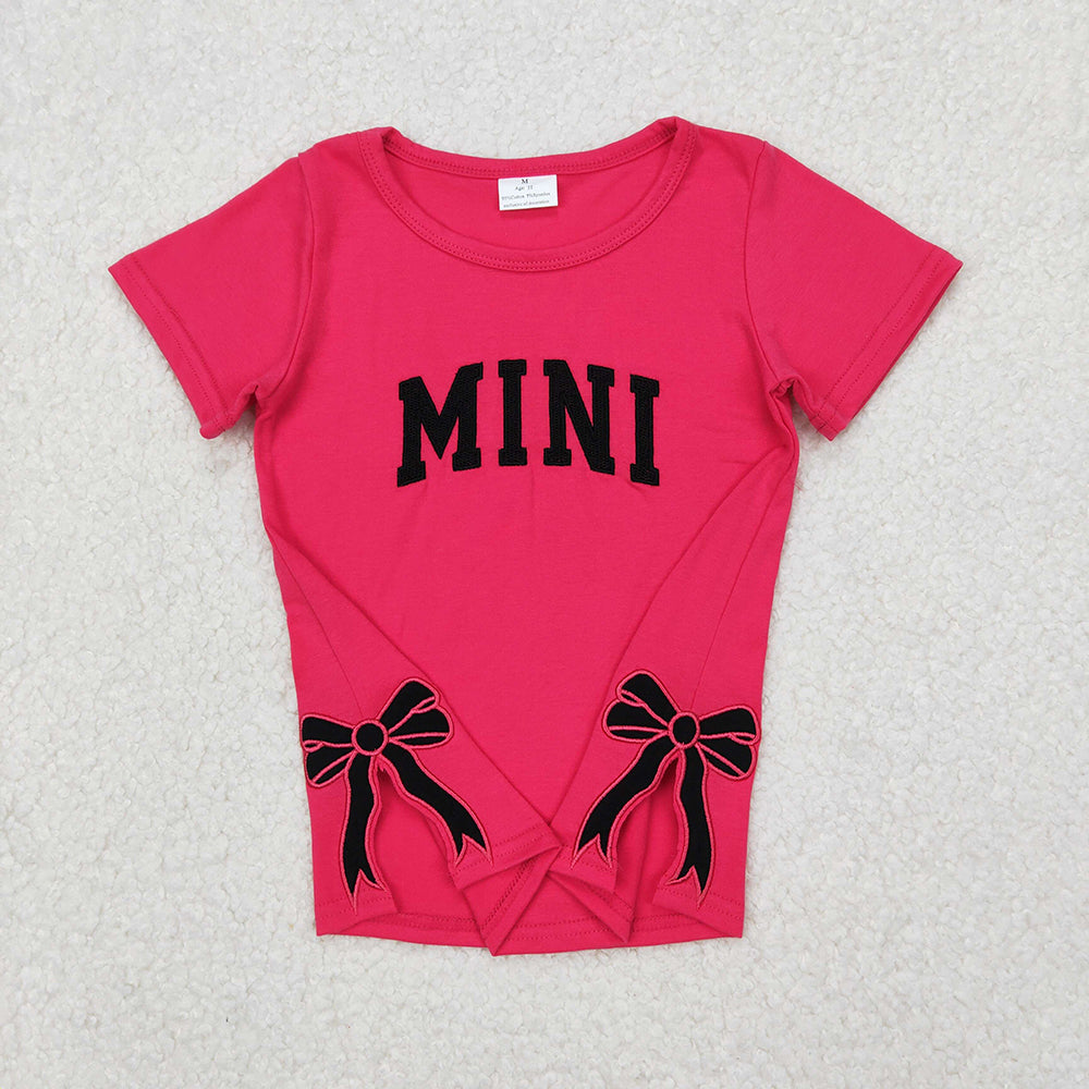 Baby Girls Mini Bow Tee Shirts Tops