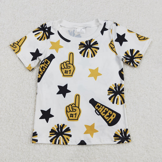 Baby Girls Cheer Golden Team Pullovers Tee Shirts Tops