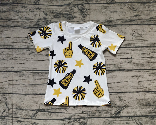 Baby Girls Cheer Golden Team Pullovers Tee Shirts Tops