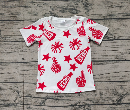 Baby Girls Cheer Red Team Pullovers Tee Shirts Tops