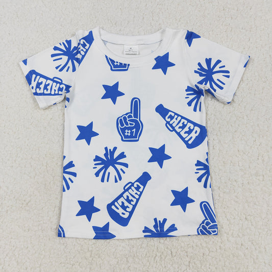 Baby Girls Cheer Blue Team Pullovers Tee Shirts Tops