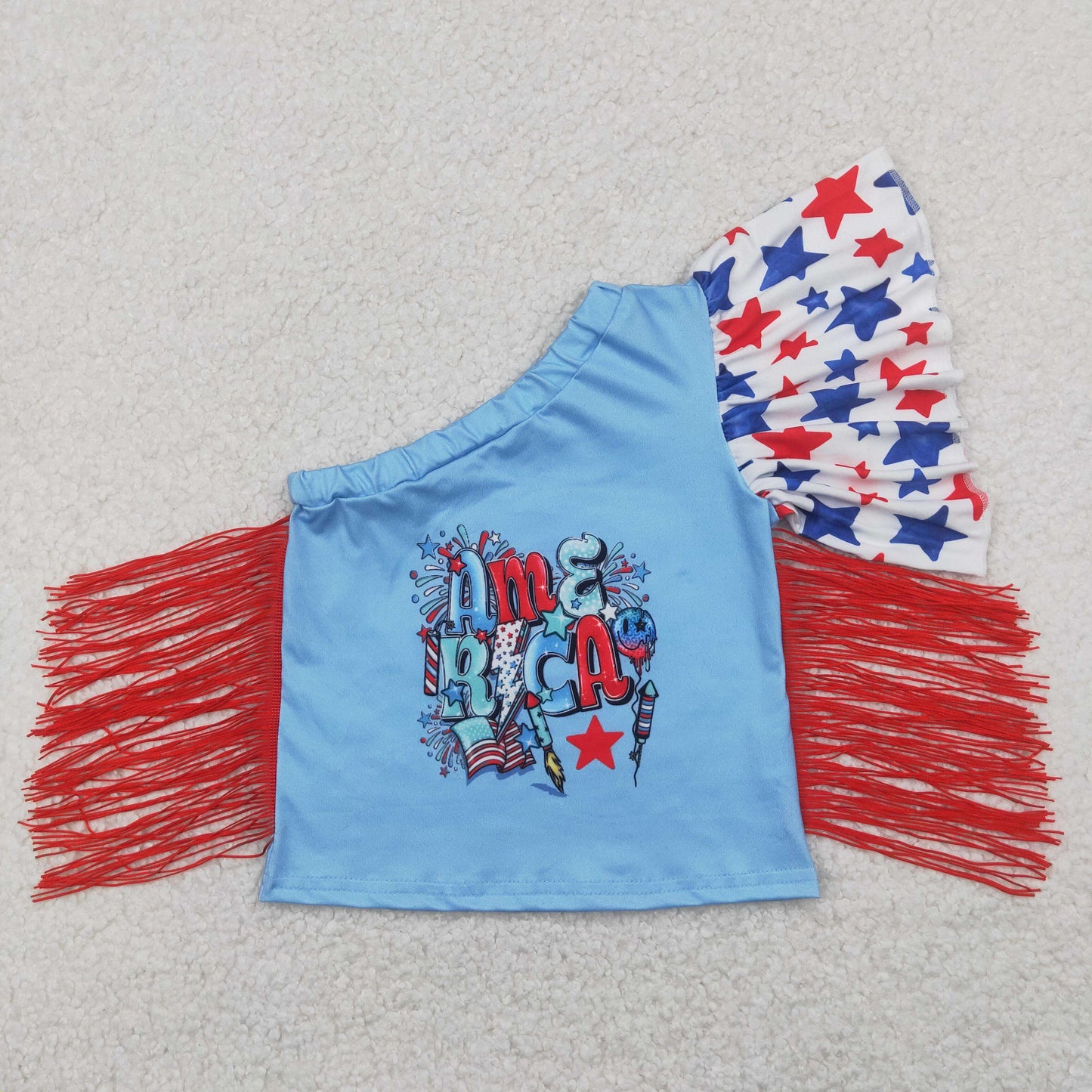 Sibling Baby Boys Short Sleeve Flags Stars 4th of July T-shirts Tops
