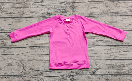 Baby Girls Hot Pink Long Sleeves Yoga Shirts Tops