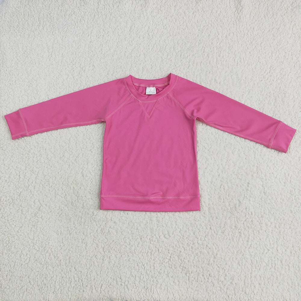 Baby Girls Hot Pink Long Sleeves Yoga Shirts Tops