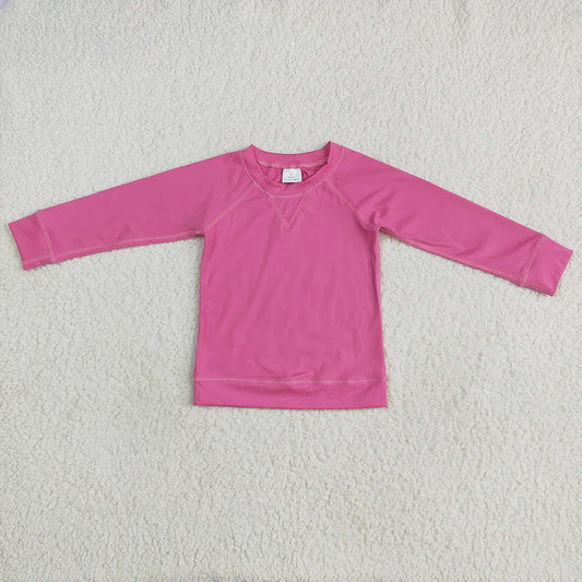 Baby Girls Hot Pink Long Sleeves Yoga Shirts Tops
