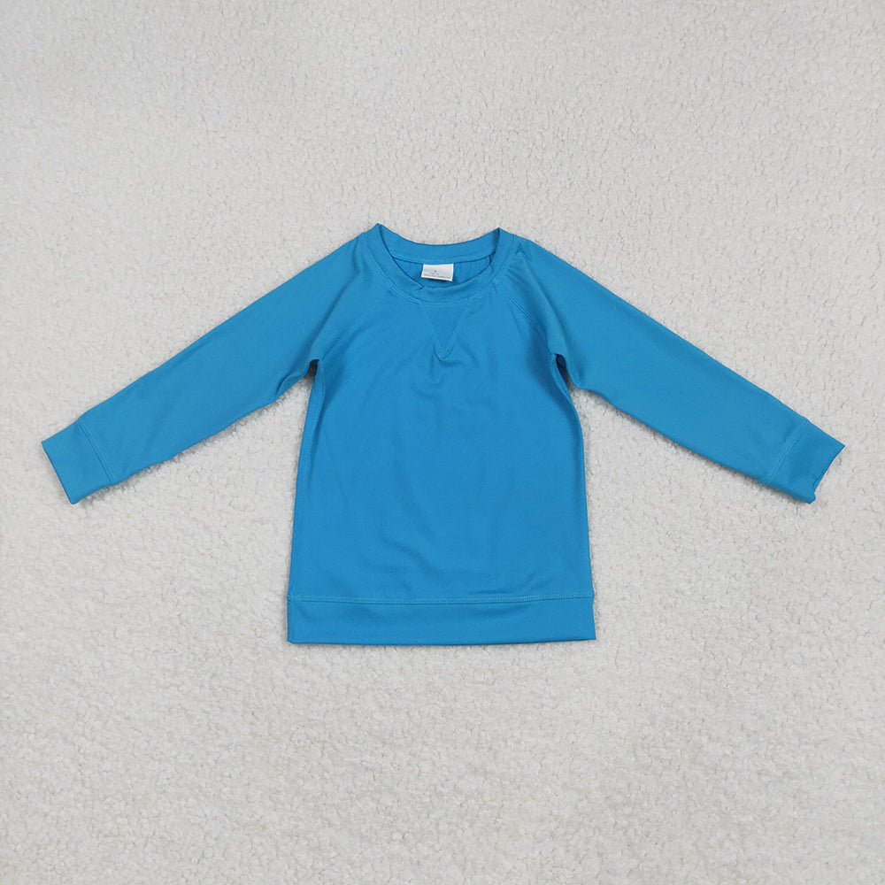 Baby Girls Hot Blue Long Sleeves Yoga Shirts Tops