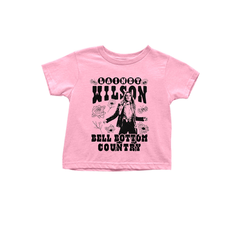 Baby Girls Pink Short Sleeves Singer Wilson Tee Shirts Top Preorder