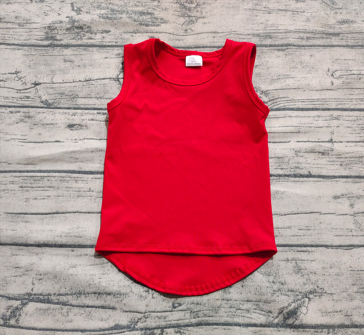 Baby Girls Red Sleeveless Yoga Vests Top