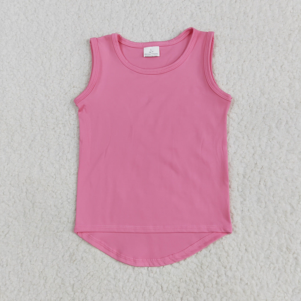 Baby Girls Pink Sleeveless Vests Tops