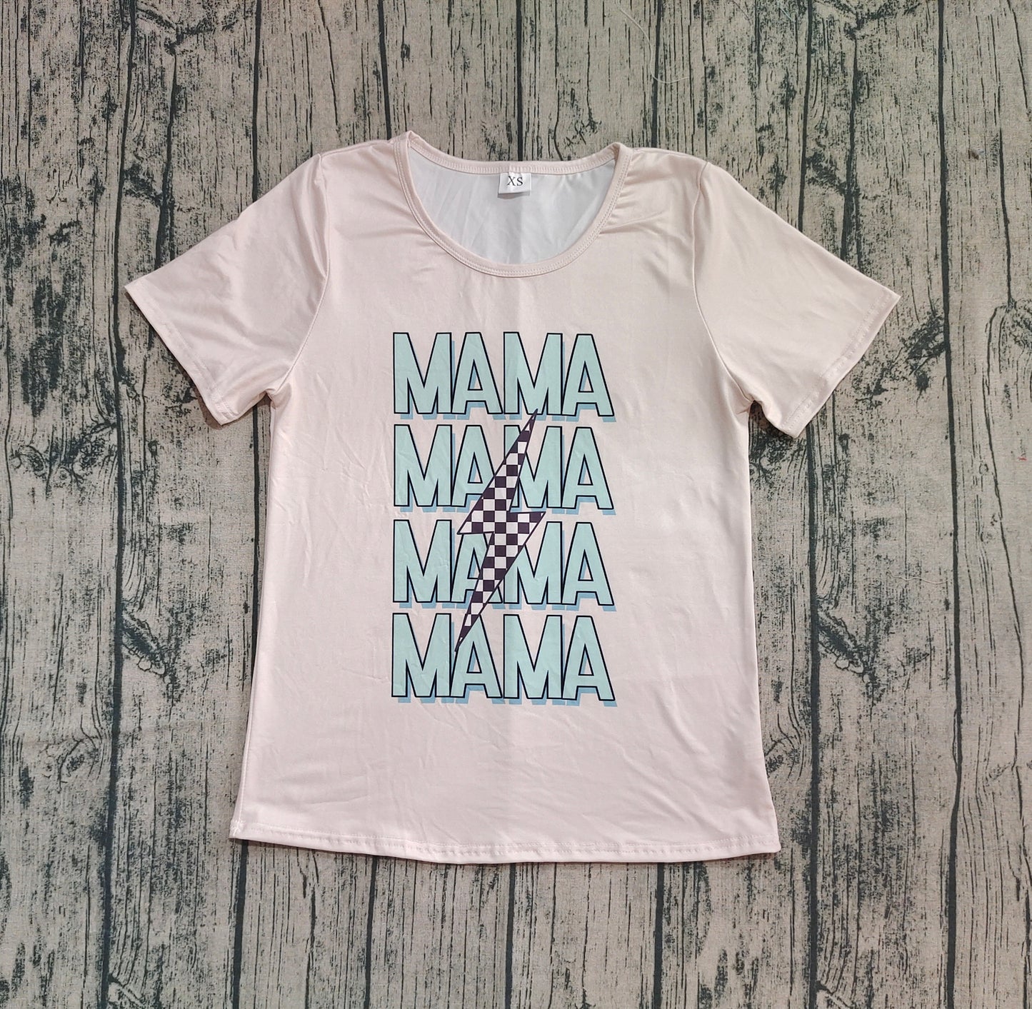 Adult Women Short Sleeves MAMA Lightning Tee Shirts Tops