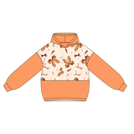 Baby Girls Peach Long Sleeves Bows Hoodies Top Preorder