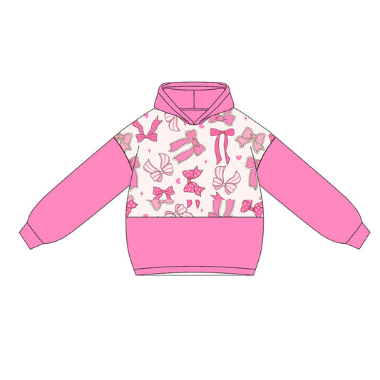 Baby Girls Hot Pink Long Sleeves Bows Hearts Hoodies Top Preorder