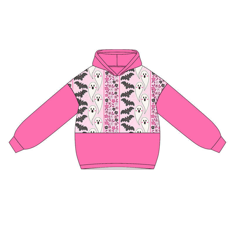 Baby Girls Pink Long Sleeves Bats Ghosts Hoodies Top Preorder