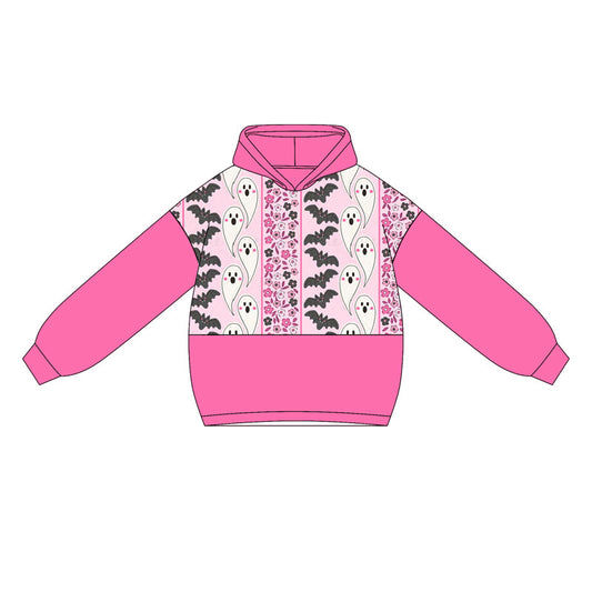 Baby Girls Pink Long Sleeves Bats Ghosts Hoodies Top Preorder