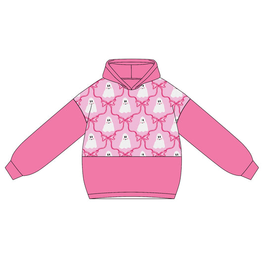 Baby Girls Hot Pink Long Sleeves Bows Ghosts Hoodies Top Preorder