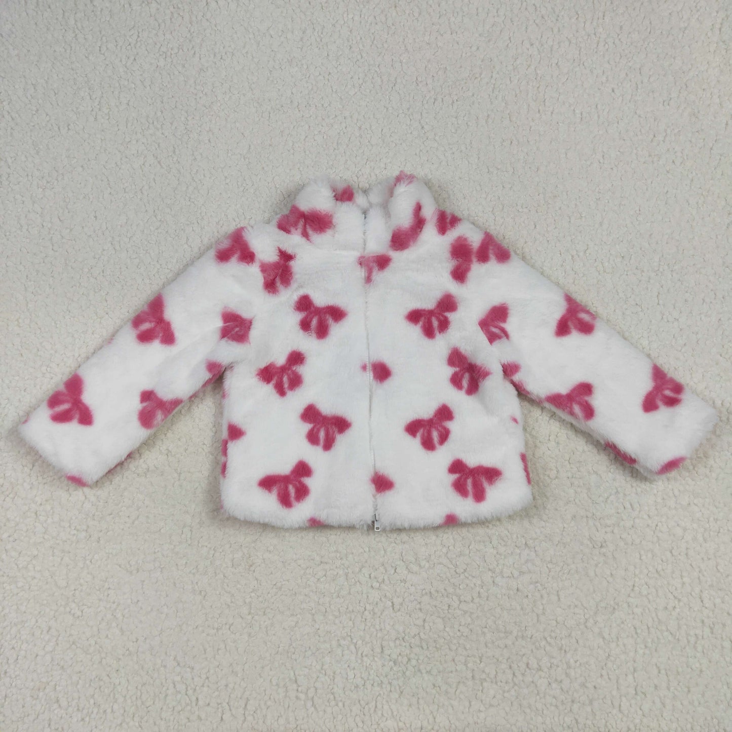 USA Shop Baby Girls Long Sleeves Pink Bows Zipper Cardigans Jackets Top