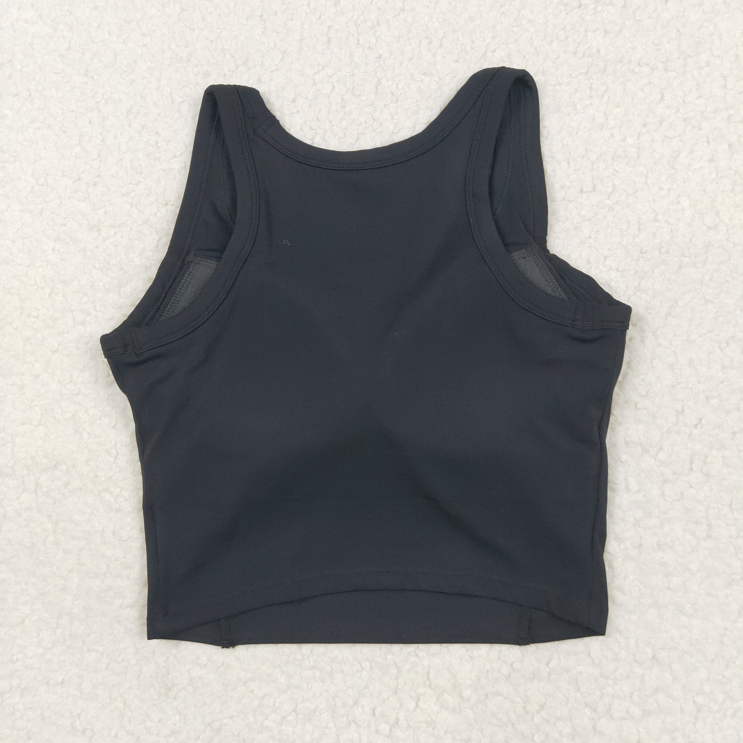 USA Adult Women Black Sleeveless Yoga Active Vest Top