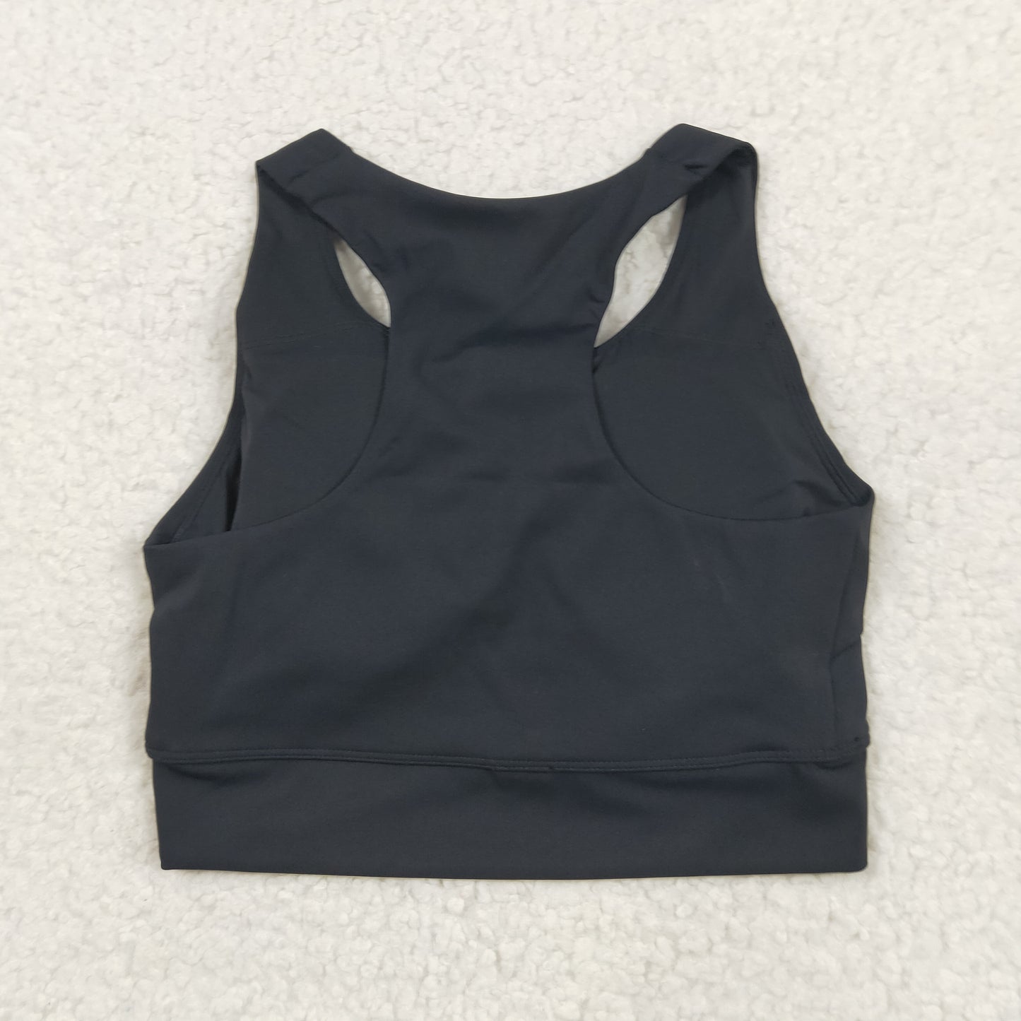 USA Adult Women Black Sleeveless Yoga Active Shirts Top