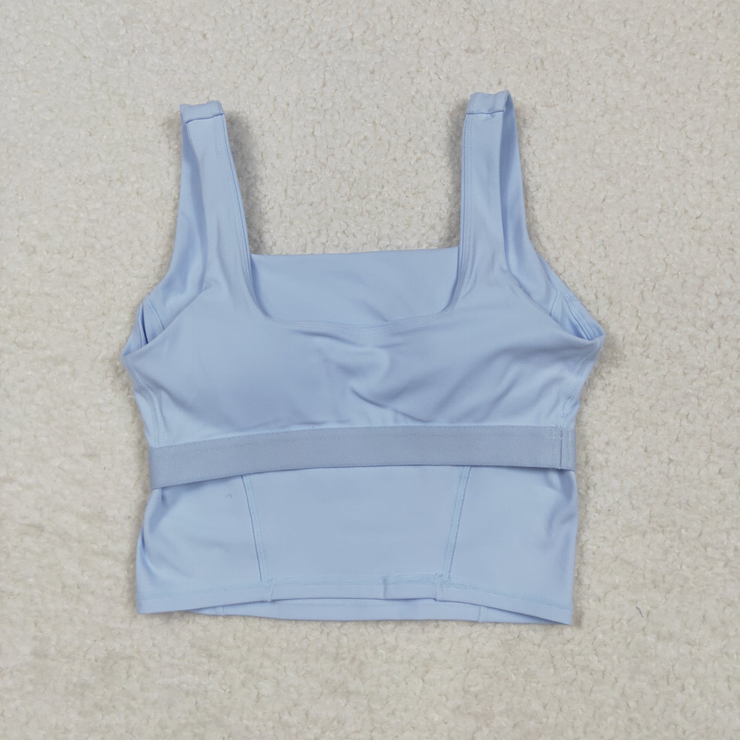 USA Adult Women Sky Blue Strap Yoga Active Vests Top