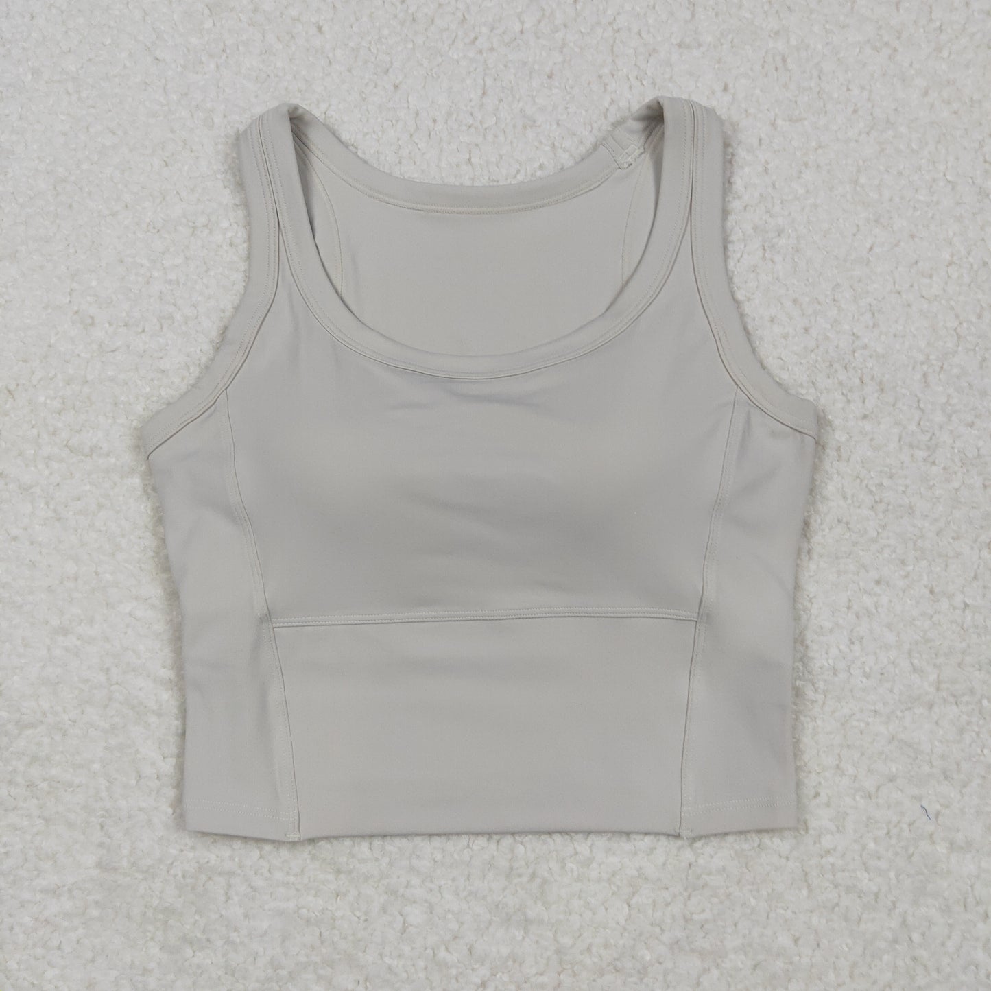 USA Adult Women Light Gray Sleeveless Yoga Active Vests Top