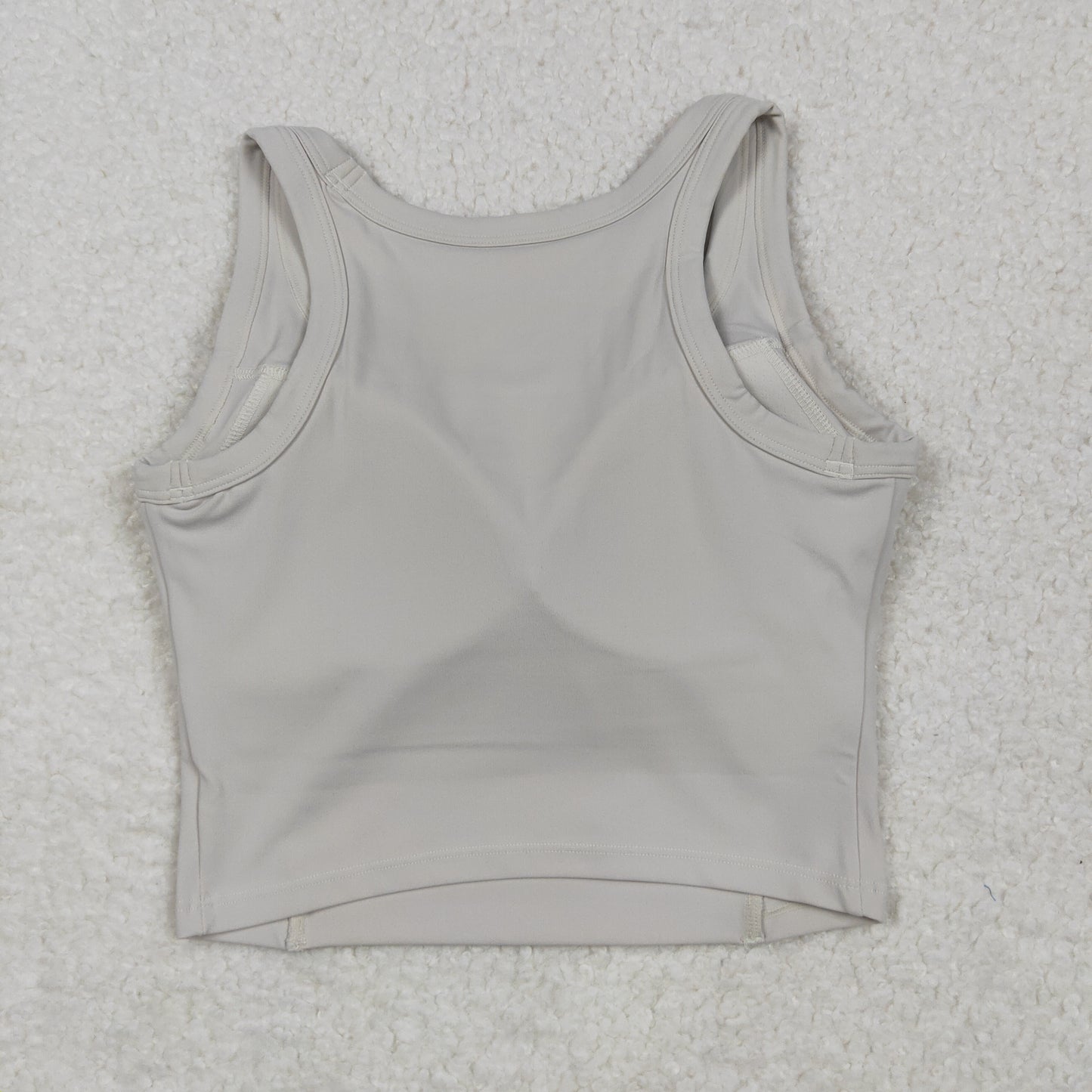 USA Adult Women Light Gray Sleeveless Yoga Active Vests Top