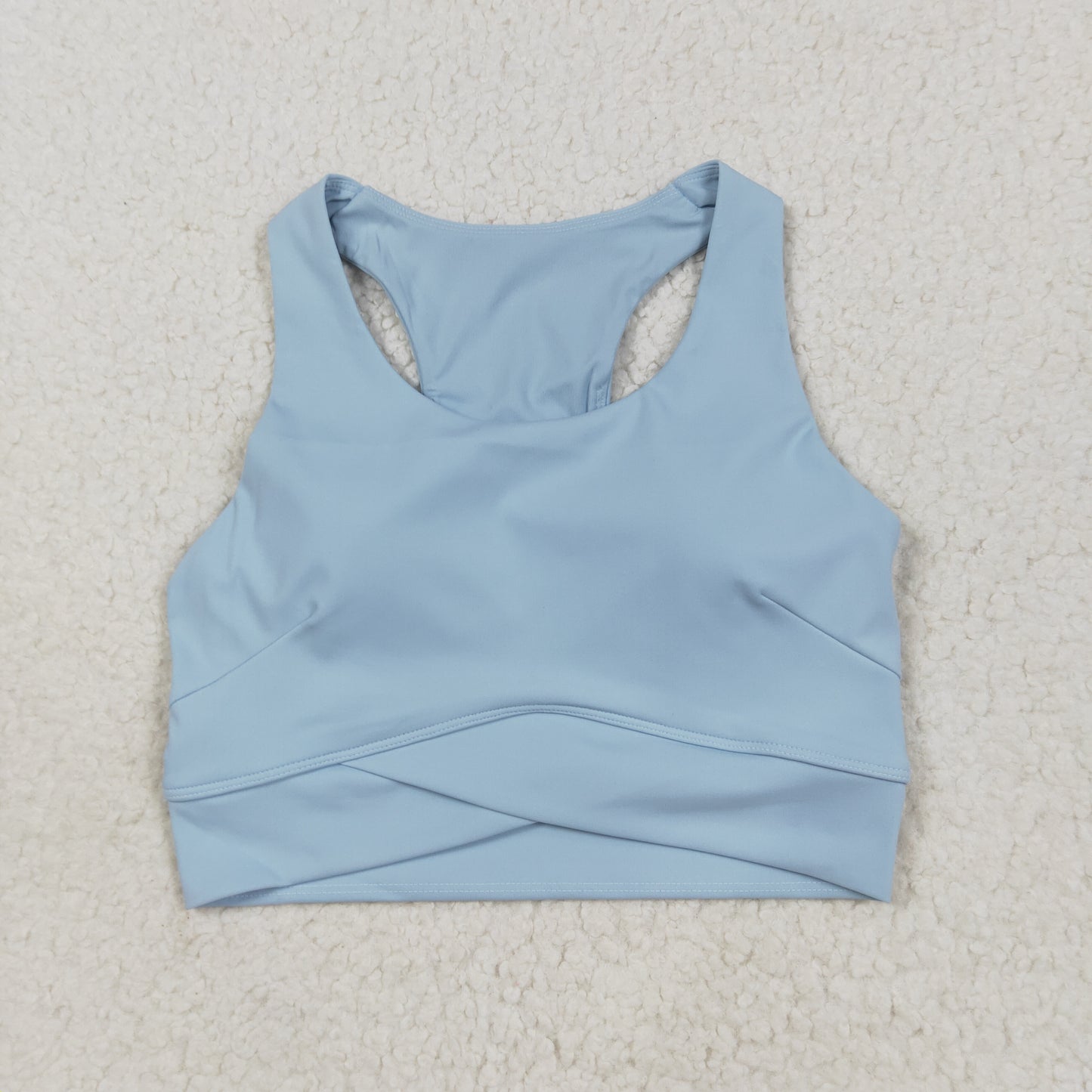 USA Adult Women Sky Blue Sleeveless Yoga Active Vests Top