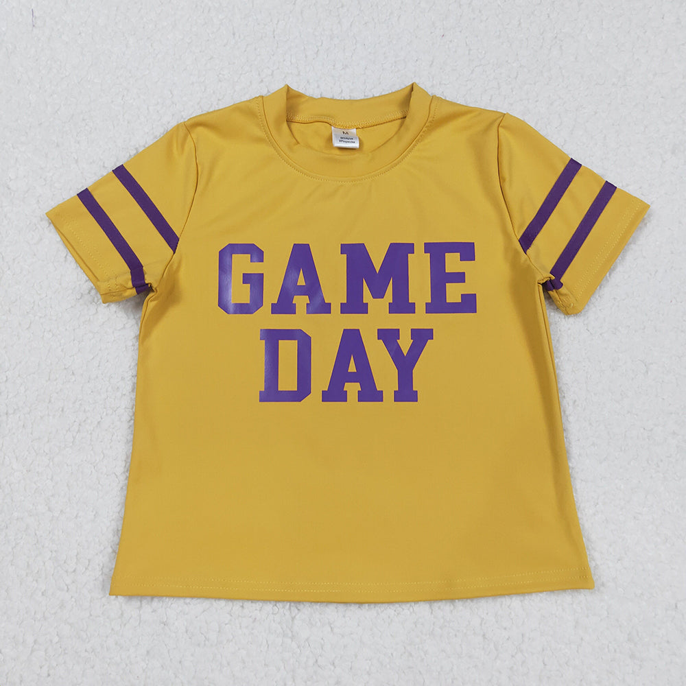 Baby Girls Purple Game Day Yoga Active Team Tee Shirts Tops