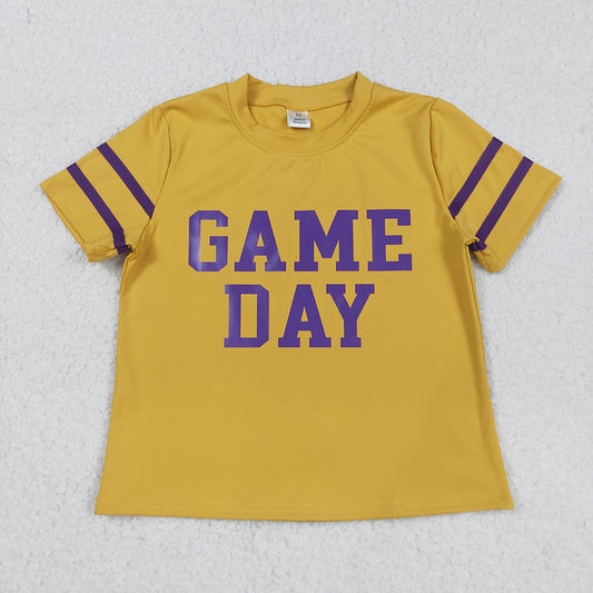 Baby Girls Purple Game Day Yoga Active Team Tee Shirts Tops