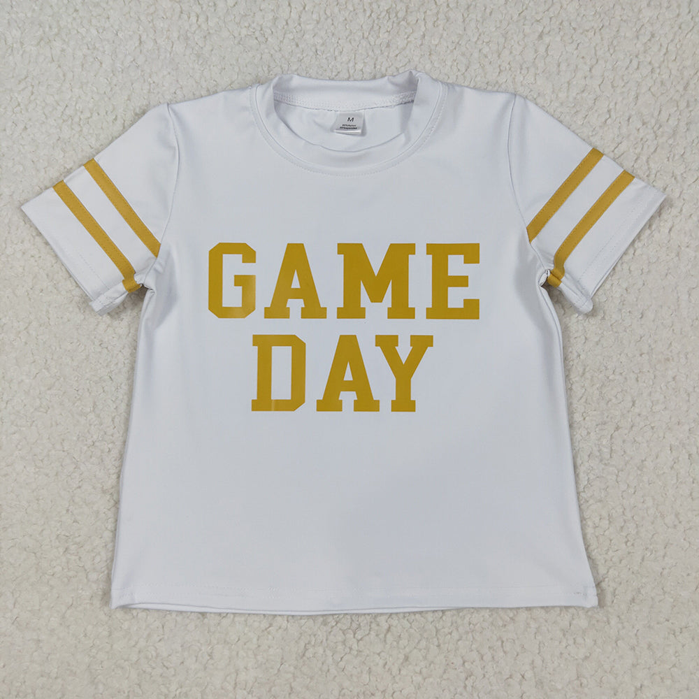 Baby Girls Vinyl Yellow Game Day Yoga Active Team Tee Shirts Top