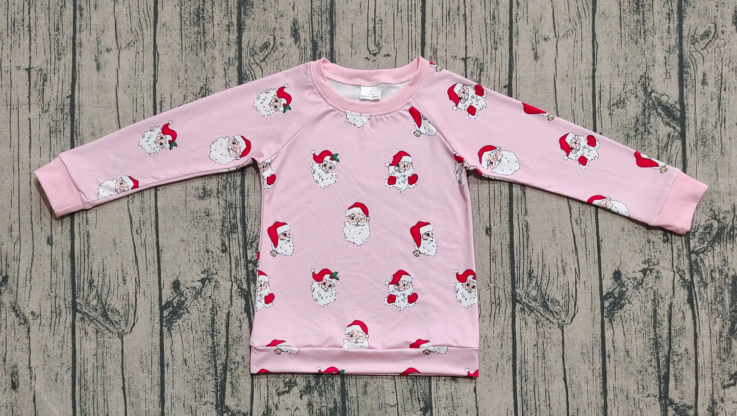 Baby Girls Pink Santa Snowflake Christmas Tee Shirts Top
