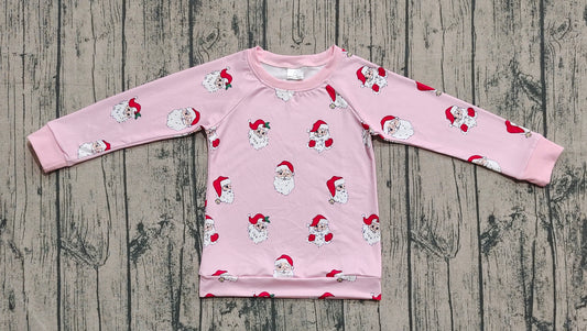 Baby Girls Pink Santa Snowflake Christmas Tee Shirts Top