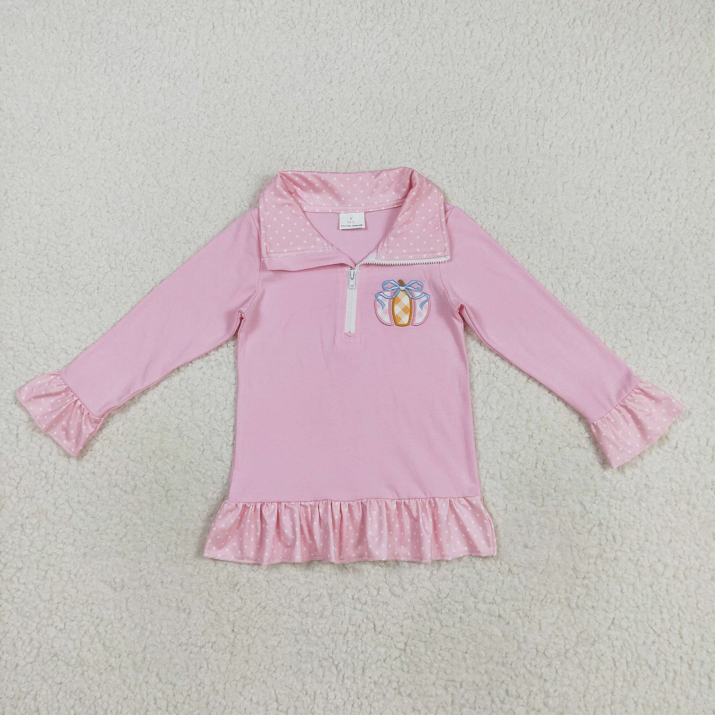Sibling Baby Boys Girls Long Sleeve Embroidery Half Zipper Pullovers Top