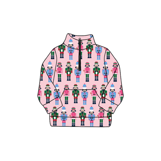 Baby Girls Colorful Soldiers Pocket Zipper Pullovers Top Preorder