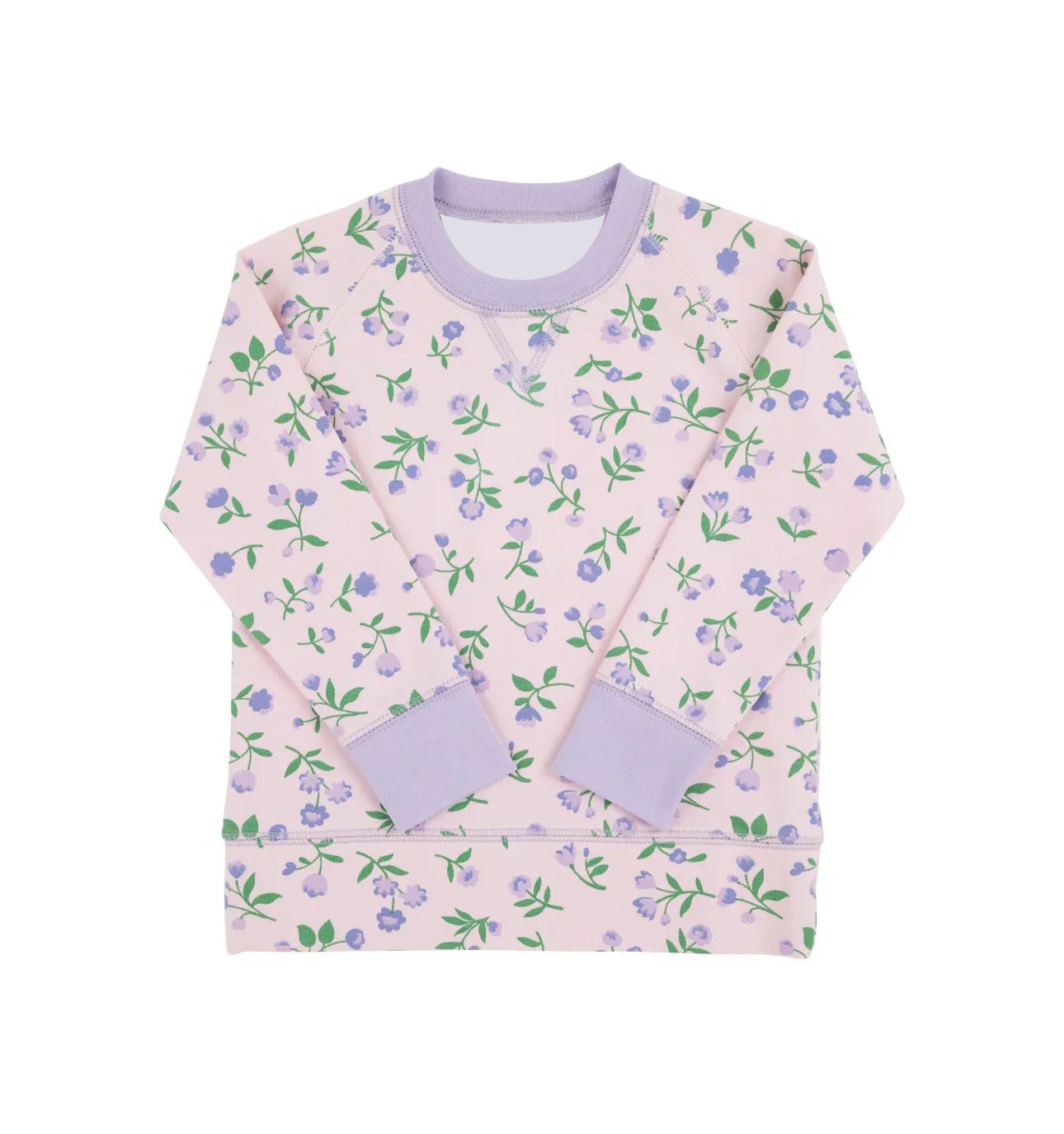 Baby Girls Long Sleeve Lavender Flowers Tee Shirts Top Preorder