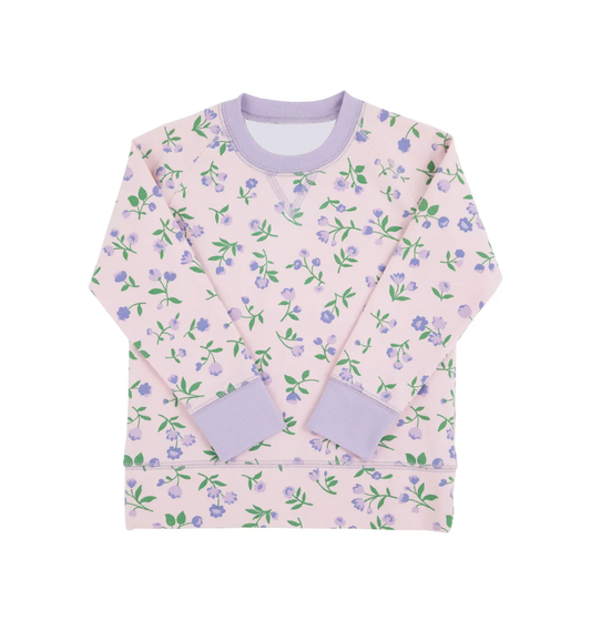 Baby Girls Long Sleeve Lavender Flowers Tee Shirts Top Preorder