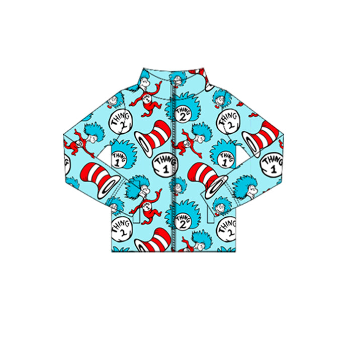 Baby Girls Cartoon Mr Reading Yoga Pockets Zipper Jackets Top Preorder