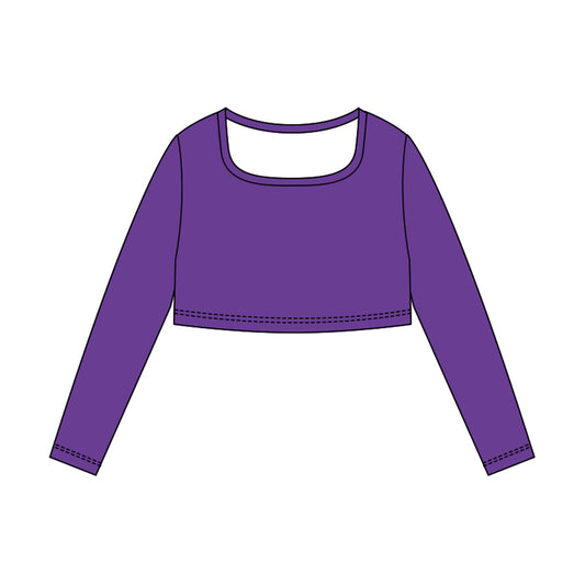 Baby Girls Purple Long Sleeve Yoga T-shirts Top Preorder