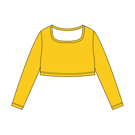 Baby Girls Yellow Long Sleeve Yoga T-shirts Top Preorder