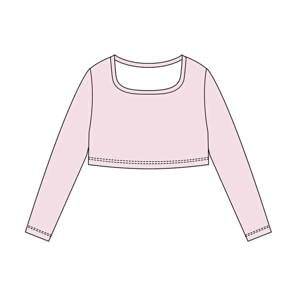 Baby Girls Light Pink Long Sleeve Yoga T-shirts Top Preorder
