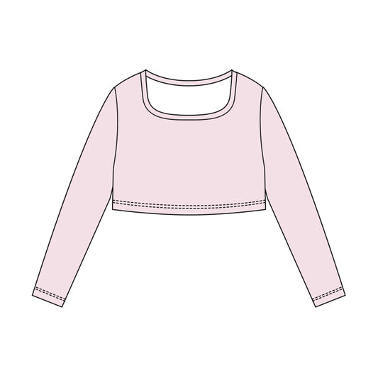 Baby Girls Light Pink Long Sleeve Yoga T-shirts Top Preorder