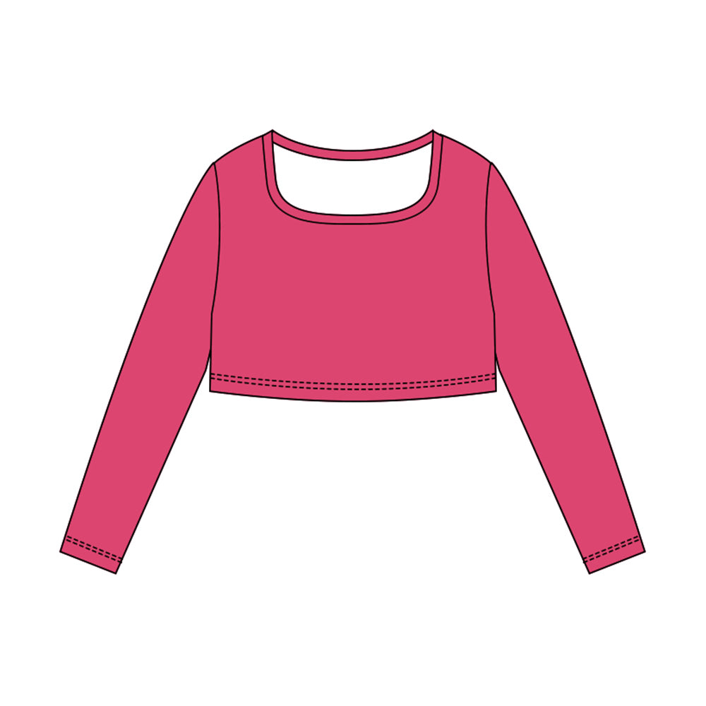 Baby Girls Pink Long Sleeve Yoga T-shirts Top Preorder