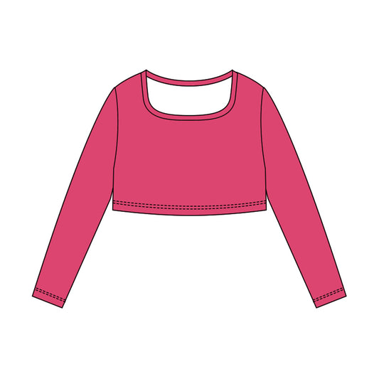 Baby Girls Pink Long Sleeve Yoga T-shirts Top Preorder