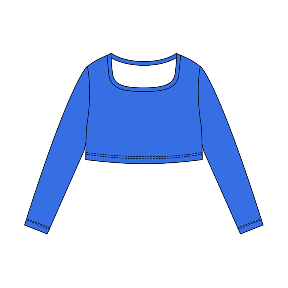 Baby Girls Blue Long Sleeve Yoga T-shirts Top Preorder