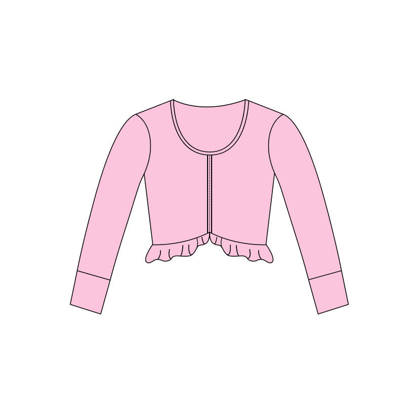 Baby Girls Pink Long Sleeve Yoga Zipper Jackets Top Preorder
