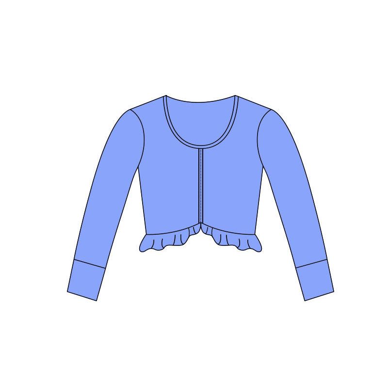 Baby Girls Blue Long Sleeve Yoga Zipper Jackets Top Preorder